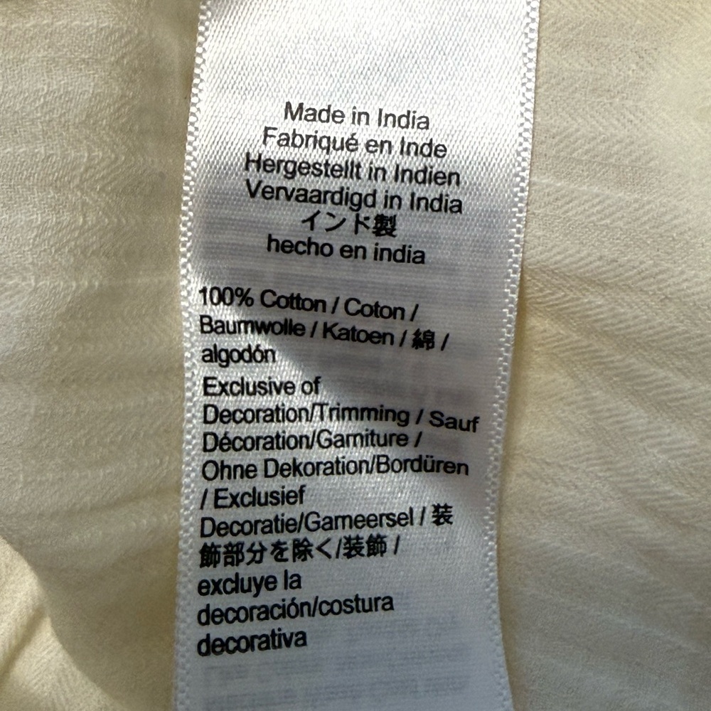 J. Crew Airy Gauze Cotton Babydoll Dress NWT L Natural Ivory - Picture 8 of 10